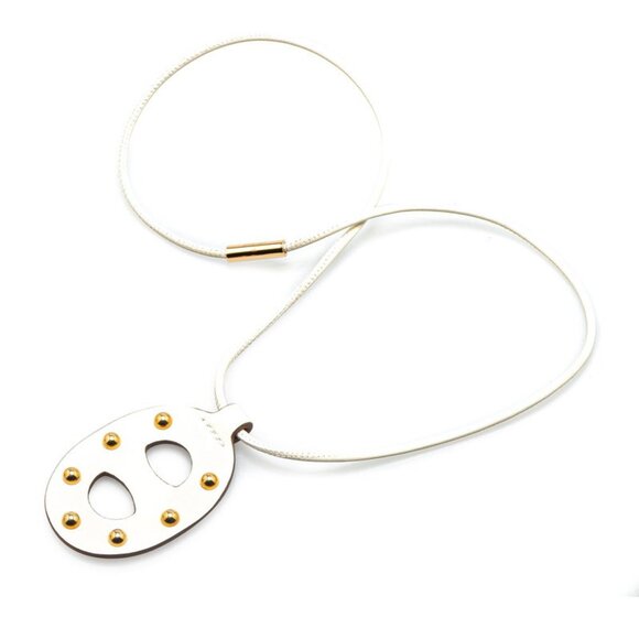 HERMES Brown Leather Necklace - Picture 3 of 7